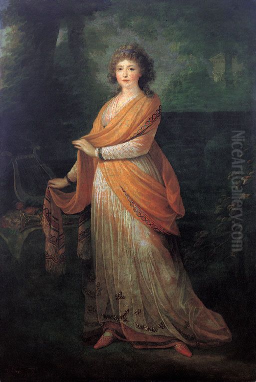 Portrat der Varvara Golytsyna (Engelhardt) Oil Painting by Heinrich Fuger