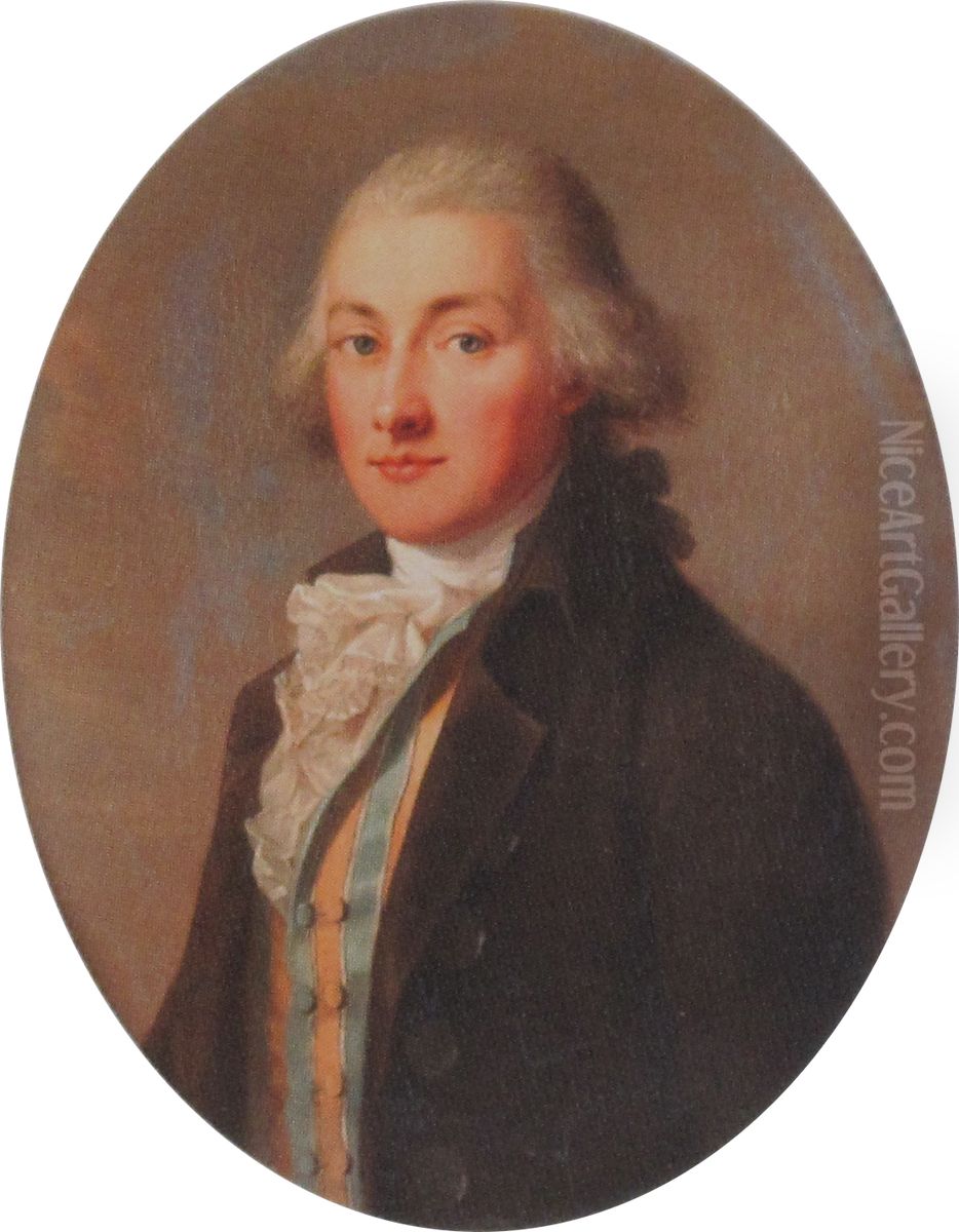 Bildnis Carl Friedrich Rudolf May (1768-1846), Herr zu Rued, des Grossen Rats. Oil Painting by August Friedrich Oelenhainz