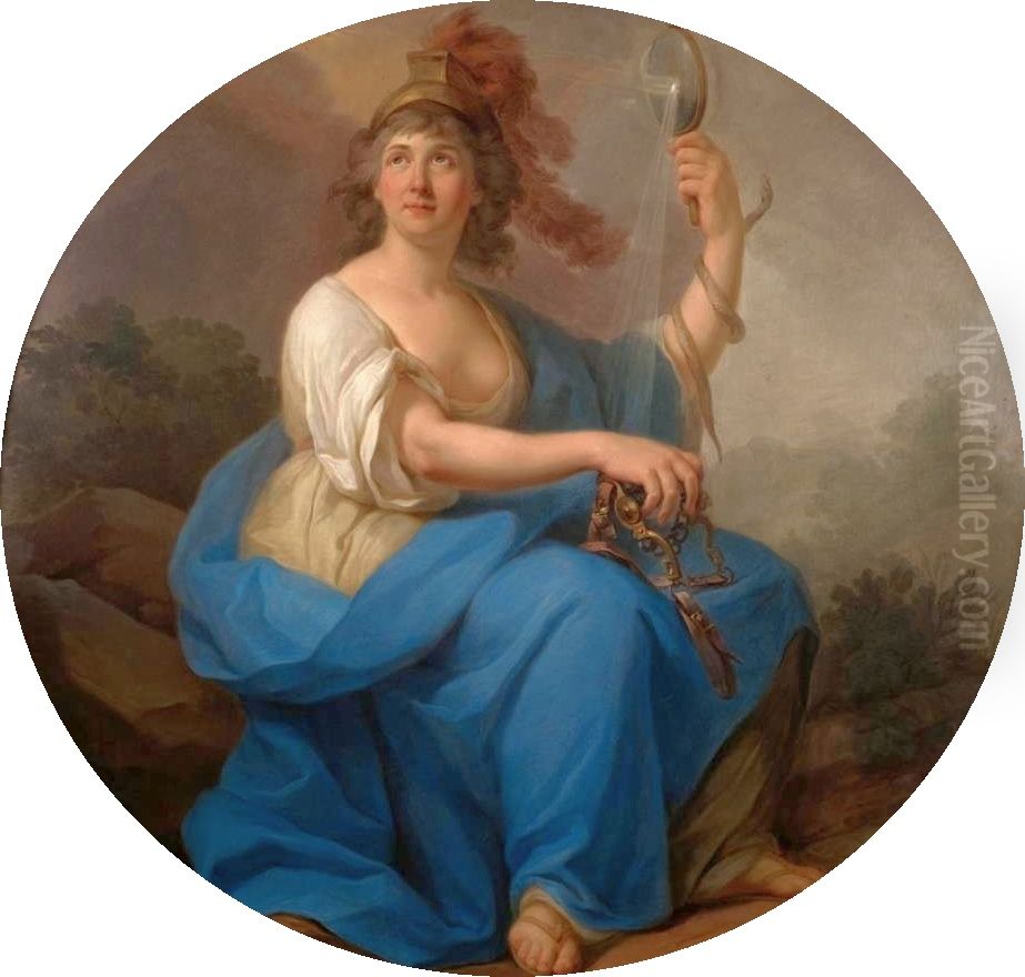 Allegory of Wisdom (Minerva). Oil Painting by Marcello Bacciarelli