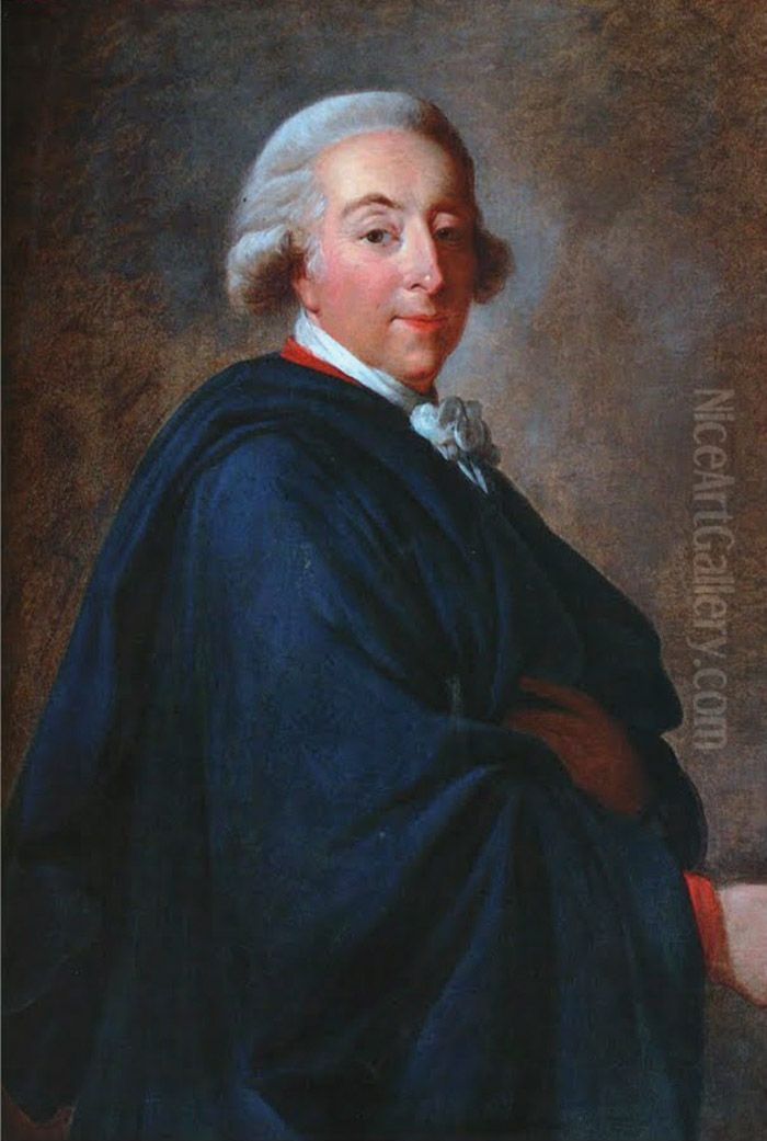 Adam Kazimierz Czartoryski in a Blue Mantle Oil Painting by Elisabeth Louise Vigee Le Brun