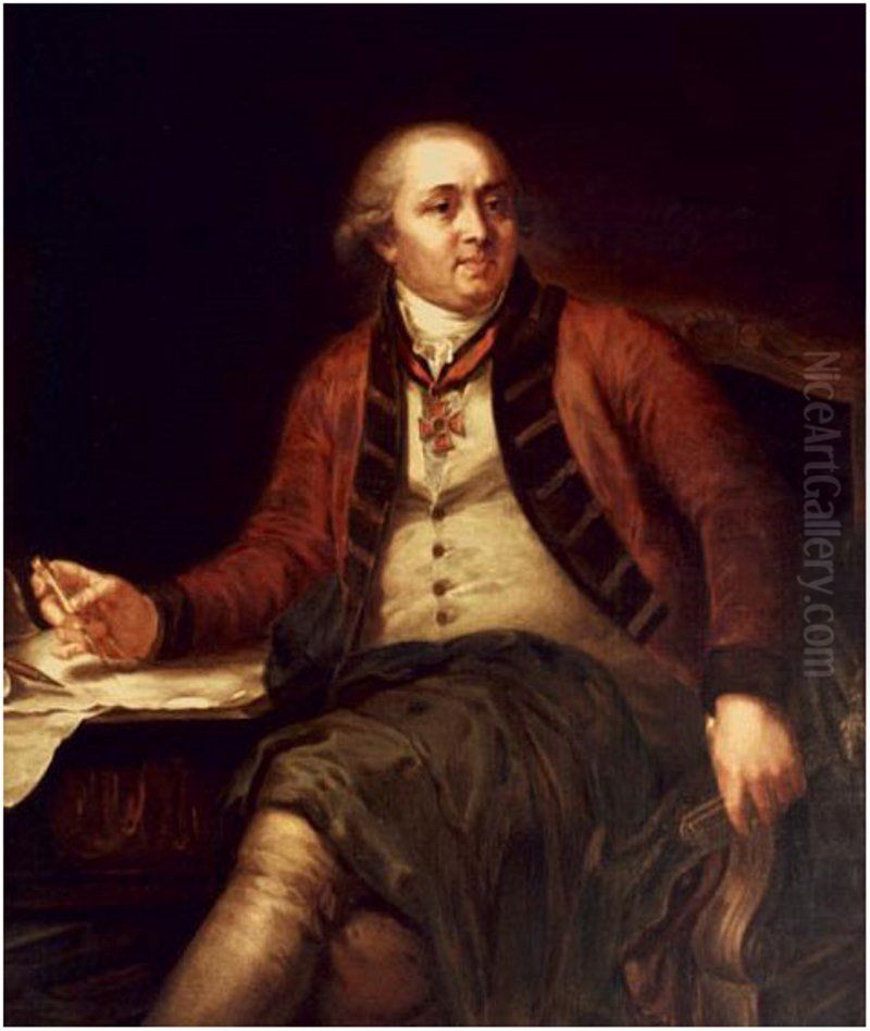 Portrait ofIvan Starov(1745-1808) Oil Painting by Stepan Shchukin