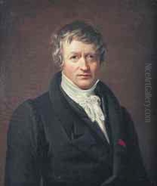 Portrait of Pierre Charles Nepomucene Lefranc Oil Painting by Amelie Legrand de Saint-Aubin