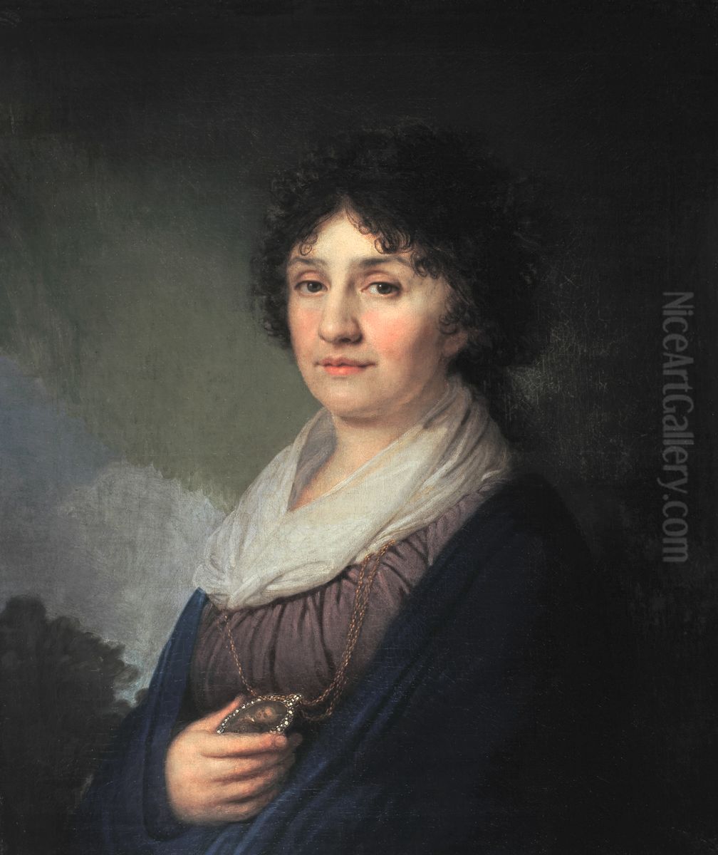 <<Portret E.N. Davydovoj>> Oil Painting by Vladimir Borovikovsky