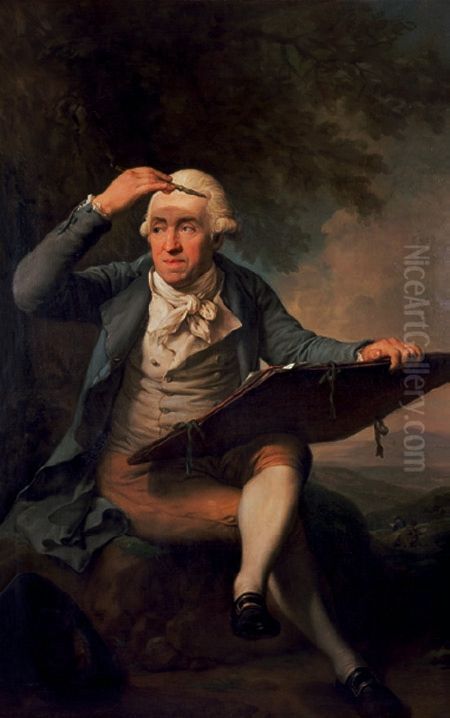 Portrat des Adrian Zingg Oil Painting by Anton Graff