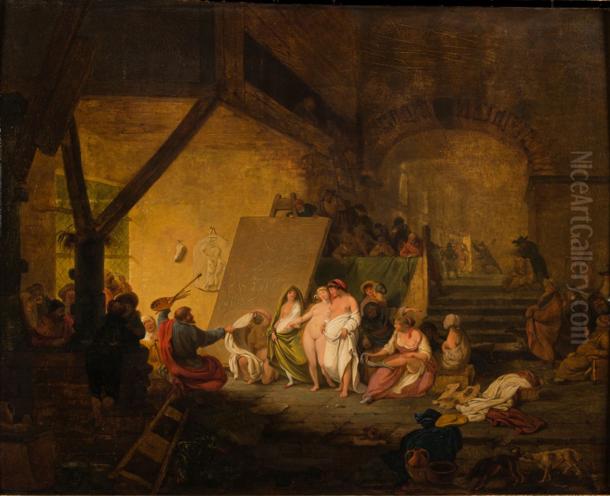 Parody of Zeuxis Oil Painting by Jacques-Albert Senave