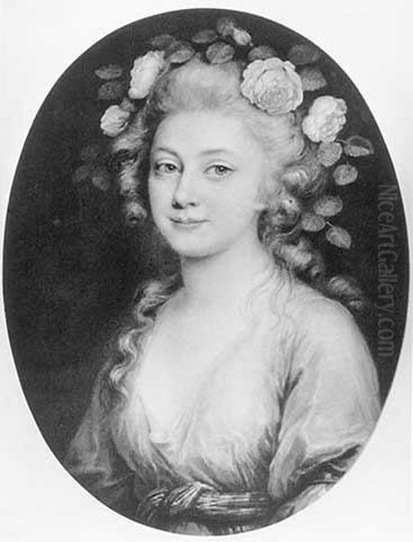 Friederike Luise Dorothea Philippine von Preusse Oil Painting by Joseph Friedrich August Darbes