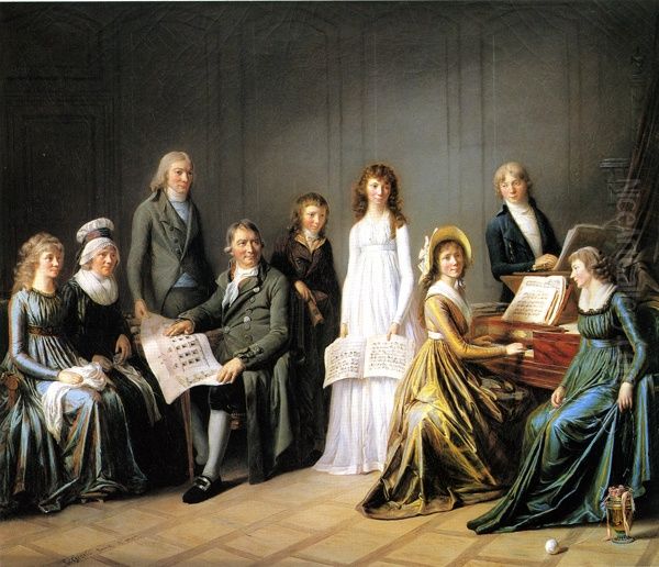 Die Familie des Johannes Burky. Oil Painting by Pierre-Nicolas Legrand de Lerant