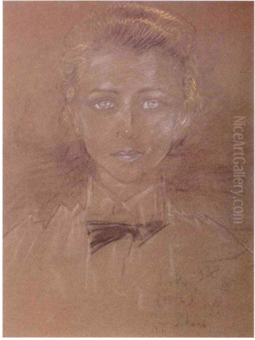 Portret mlodej kobiety Oil Painting by Stanislaw Ignacy Witkiewicz (Witkacy)