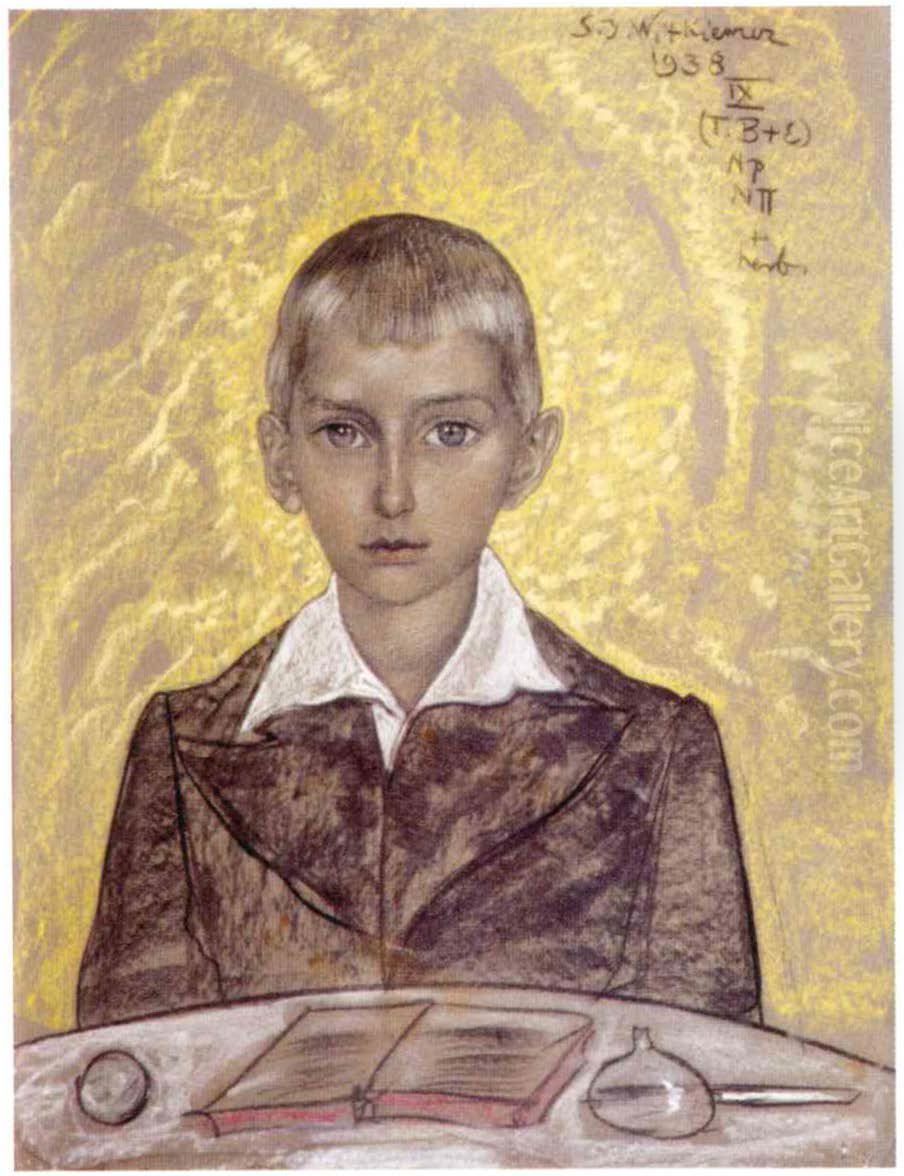 Portrait of a boy Oil Painting by Stanislaw Ignacy Witkiewicz (Witkacy)