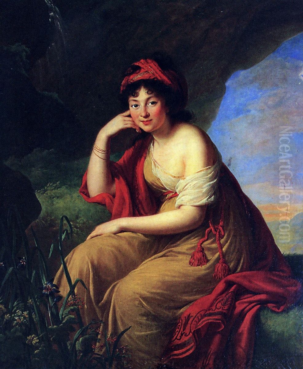 Pelagia Sapieha nee Potocka Oil Painting by Elisabeth Louise Vigee Le Brun