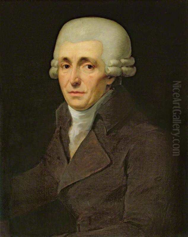 Portrait ofJoseph Haydn Oil Painting by Johann Carl Rossler