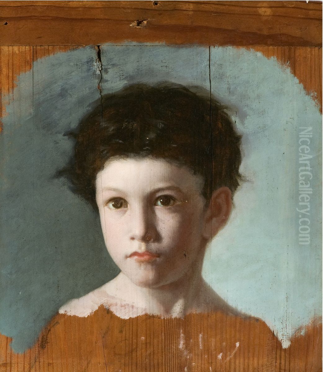 Carlos Romero de Torres nino. Oil Painting by Rafael Romero Barros