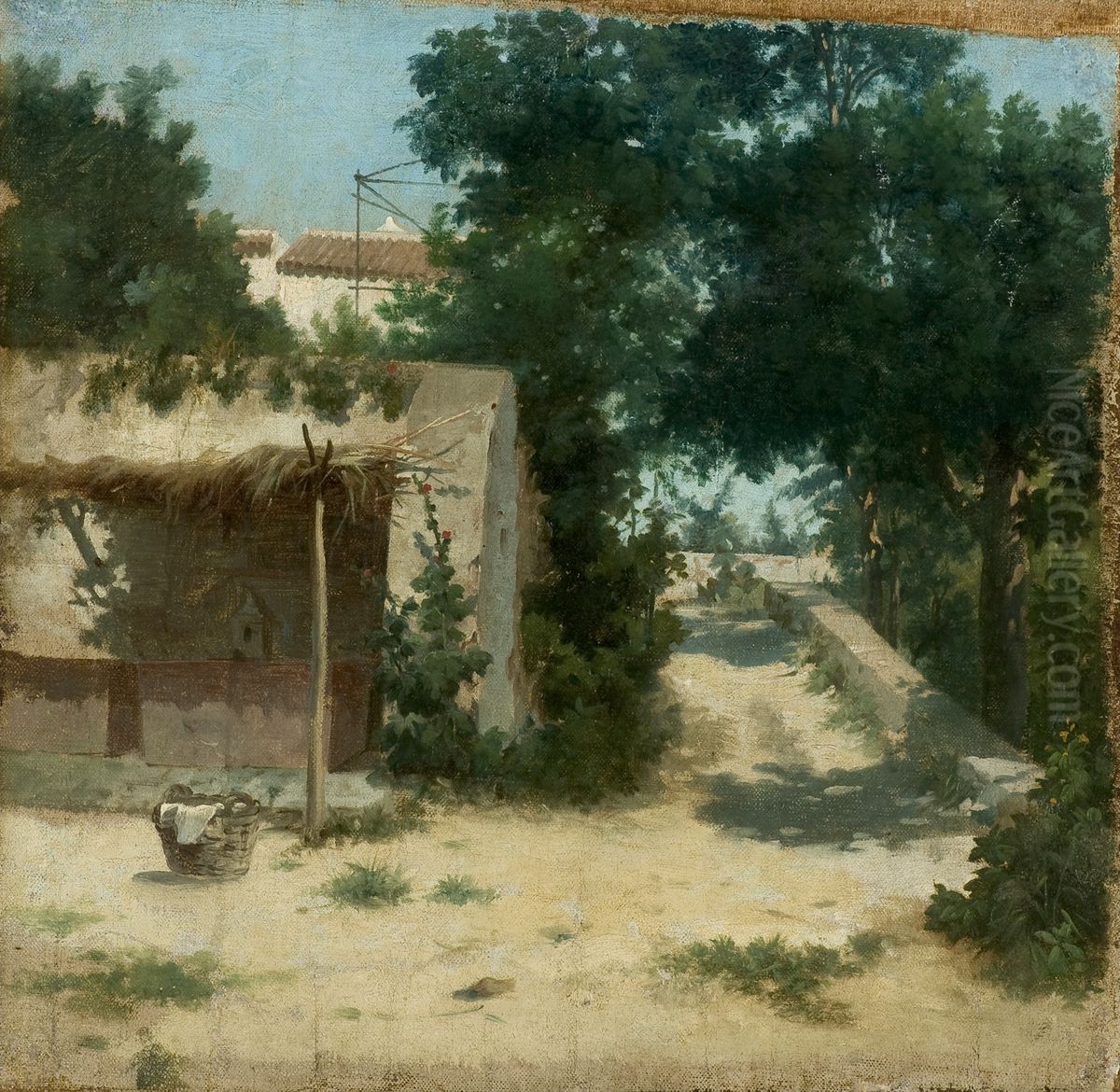 Rincon de la huerta de San Antonio. Oil Painting by Rafael Romero Barros