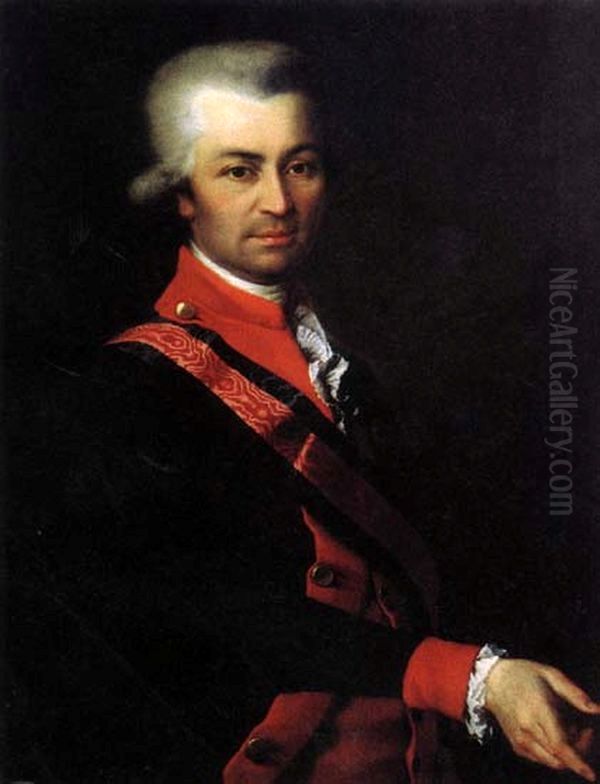Portrait of Mikhail Potemkin (1744-1791) Oil Painting by Dmitry Levitzky