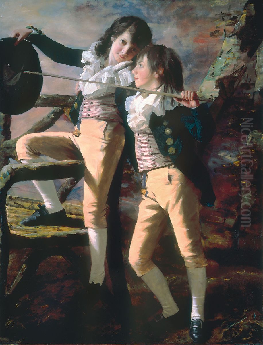 The Allen Brothers (Portrait of James and John Lee Allen) Oil Painting by Henry Raeburn
