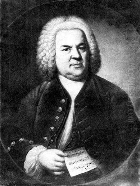 Portrait ofJohann Sebastian Bach Oil Painting by Elias Gottleib Haussmann