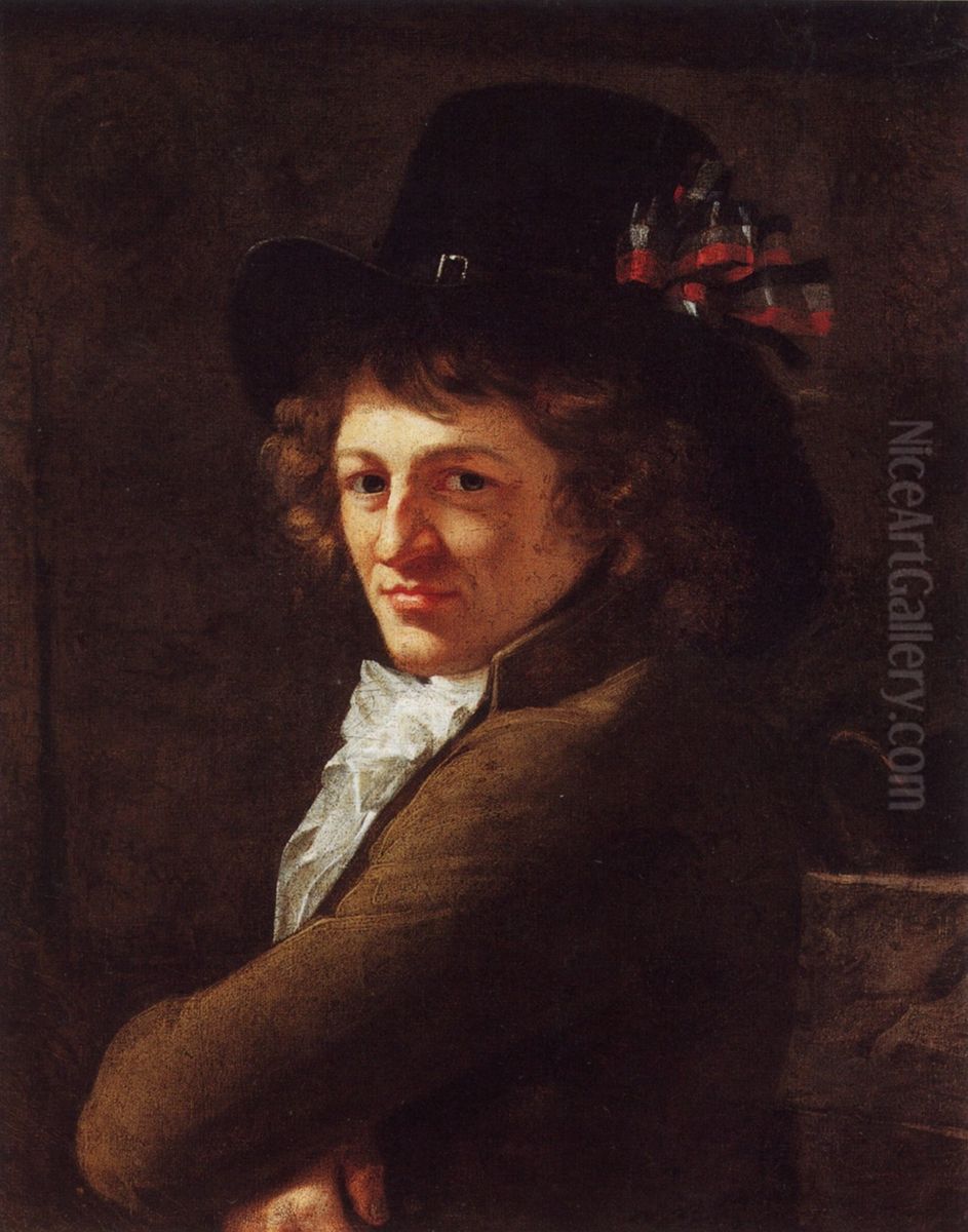 Portrait of Eberhard Wachter (1762-1852) Oil Painting by Ludovike Simanowiz