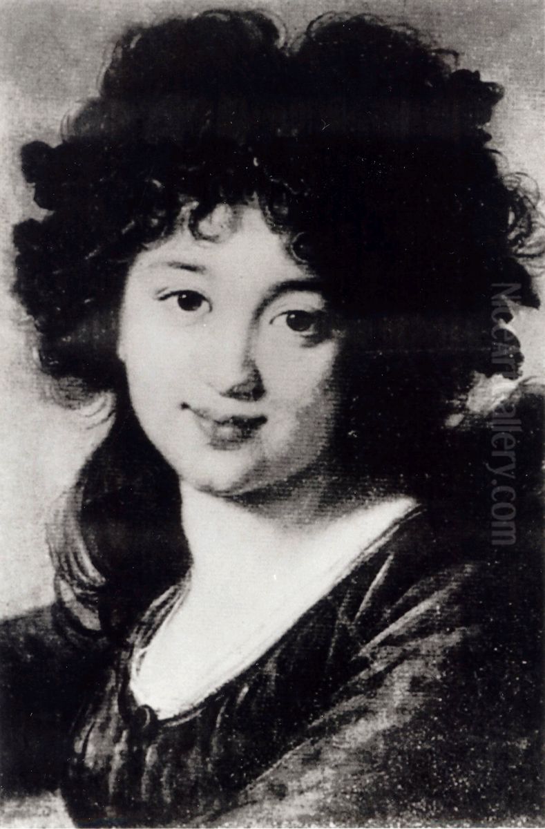 The Head of a Maenad - Portrait of Pelagia Franciszkowa Sapiezyna nee Potocka. Oil Painting by Elisabeth Louise Vigee Le Brun