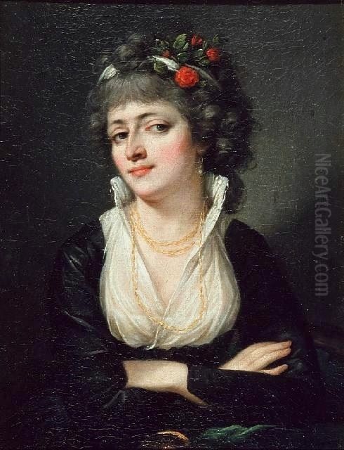 Portrait ofJulia Potocka(1766-1794) Oil Painting by Kazimierz Wojniakowski