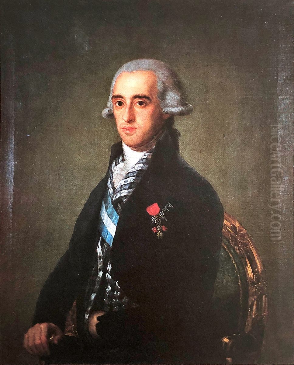 Portrait of Jose Maria Alvarez de Toledo, 15th Duke of Medina Sidonia (1756-1796) Oil Painting by Francisco Goya Fuendetodos