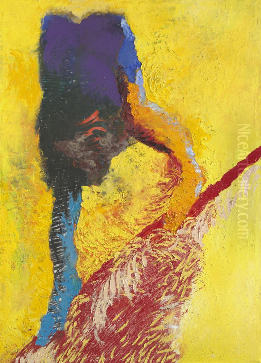 Bent tightrope walker Oil Painting by Otakar Slavik