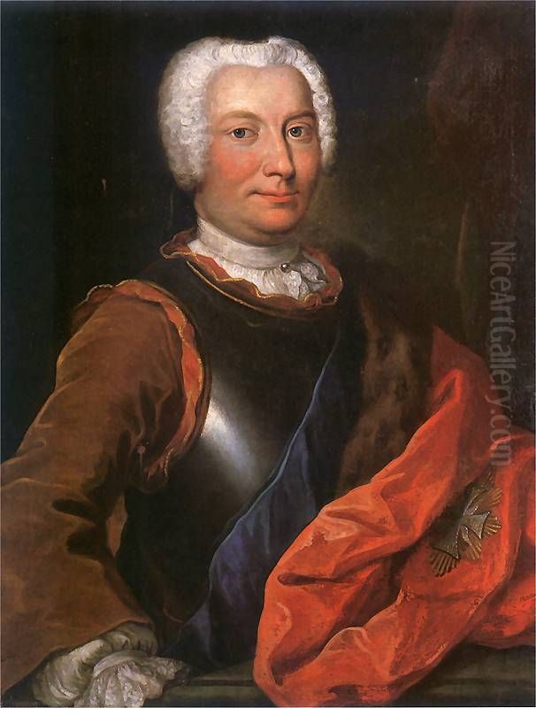 Portrait of Jan Czapski (1699-1742) Oil Painting by Szymon Czechowicz