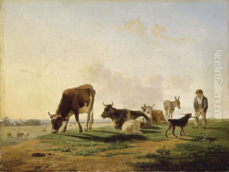The meadow Oil Painting by Jean Baptiste Berre