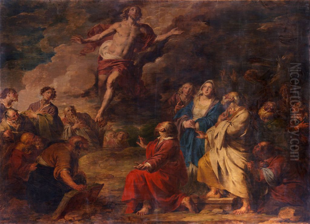 The ascension of Christ Oil Painting by Pieter Jozef Verhaghen