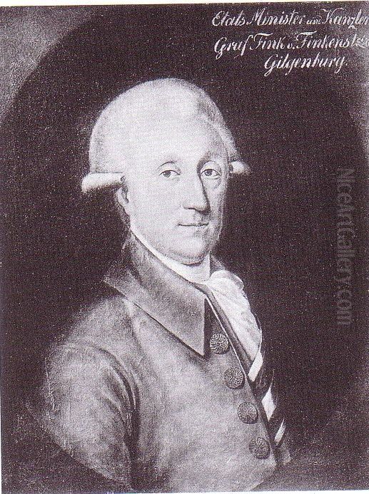 Portrat des Chefprasidenten Grafen Ludwig Finck von Finckenstein (1743-1803) Oil Painting by Unidentified painter