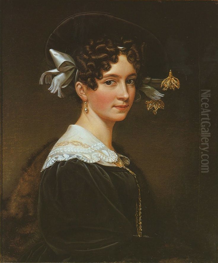 Bildnis der Maximiliane Borzaga Oil Painting by Joseph Karl Stieler