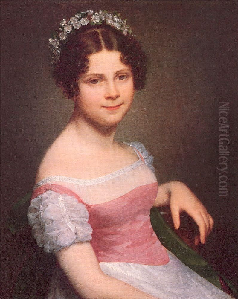Portrait de Sophie Fanny Lordon Oil Painting by Constance Mayer