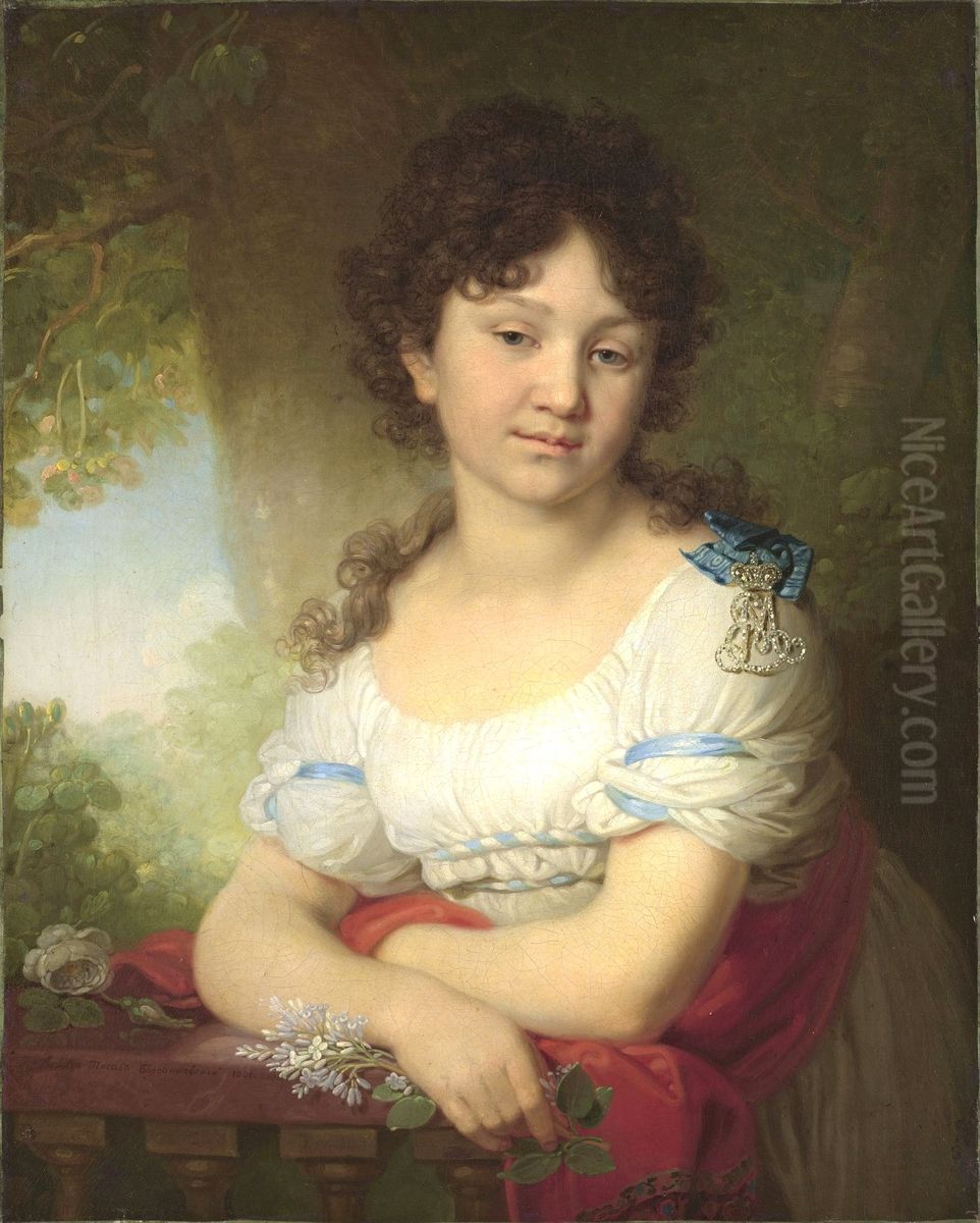 <<Portret grafini M.A. Orlovoj-Denisovoj>> Oil Painting by Vladimir Borovikovsky