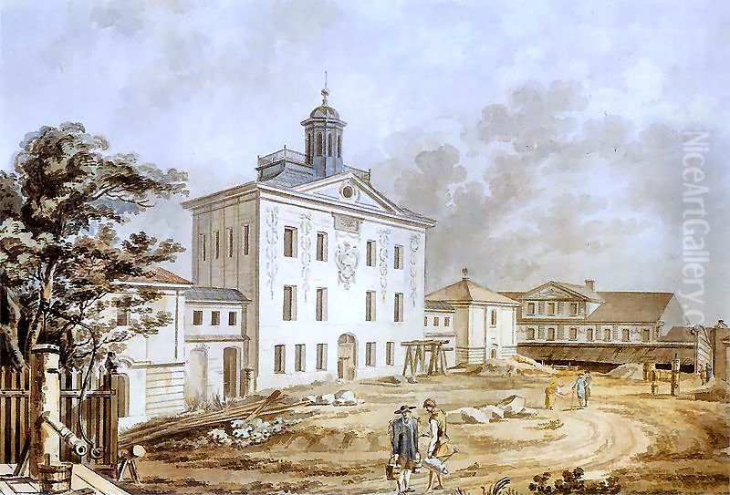 View of the Zaluski Library. Oil Painting by Zygmunt Vogel