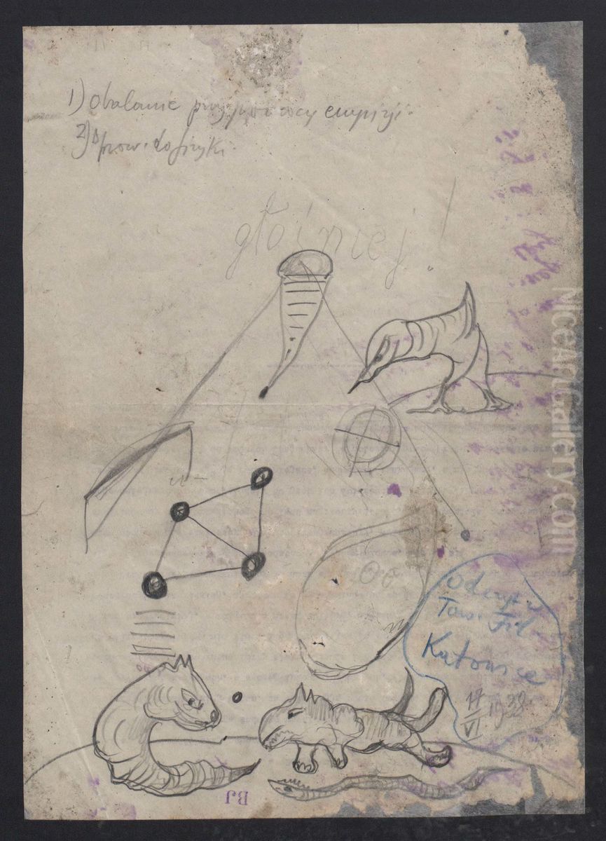 Kompozycja fantastyczna Oil Painting by Stanislaw Ignacy Witkiewicz (Witkacy)