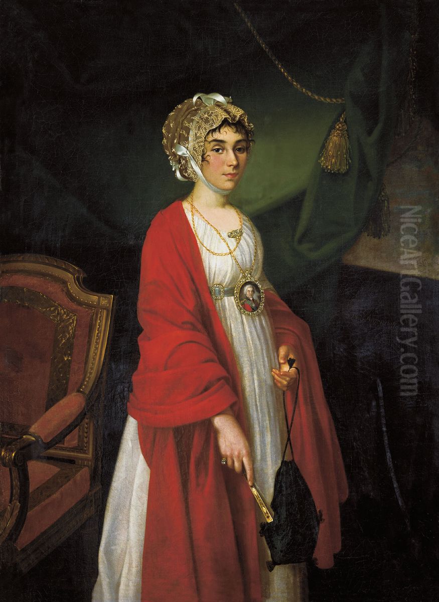 Portrat der Praskovia Kovalyova-Zhemchugova Oil Painting by Nikolay Argunov