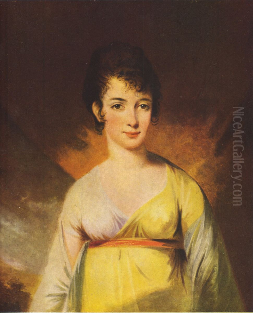 Martina von Schwerin, nee Torngren (1789-1875). Oil Painting by Carl Frederik von Breda