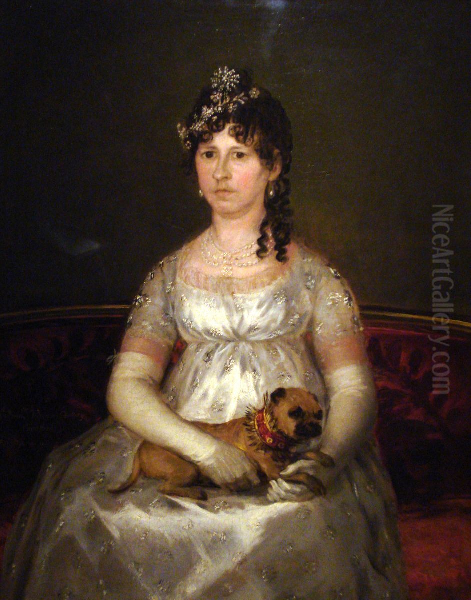 Portrait of Francisca Vicenta Chollet y Caballero Oil Painting by Francisco Goya Fuendetodos