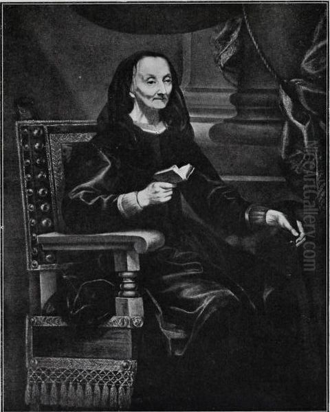 Portrait of a seated woman aged about eighty Oil Painting by unknown