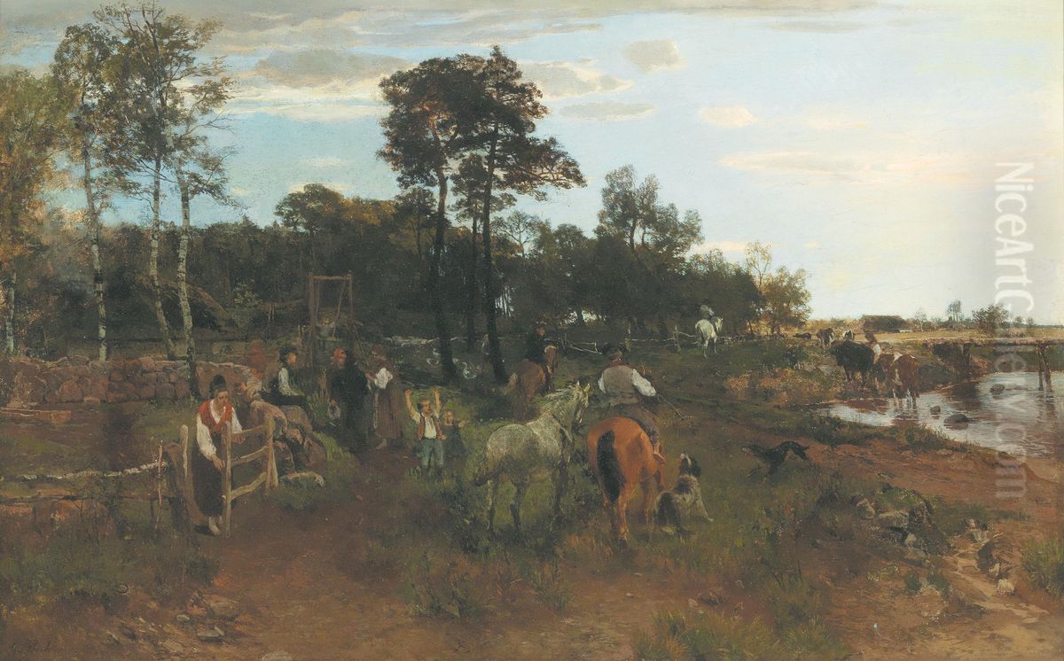 Partie aus Estland Oil Painting by Gregor Von Bochmann
