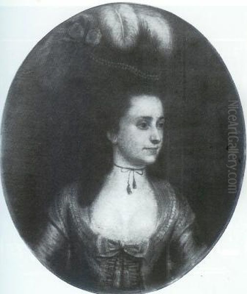 Portrait de la baronne de Schilde, nee Marie-Alexandrine de Fraula Oil Painting by Unidentified painter