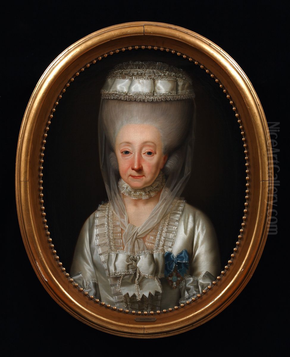 Portrait of Countess Charlotte Louise Scheel, nee Scheel von Plessen (1720-1801) Oil Painting by Jens Juel