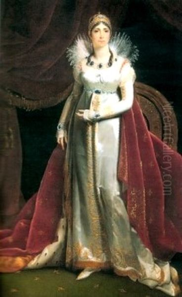 Portrait of Josephine de Beauharnais (1763-1814) Oil Painting by Henri-Francois Riesener