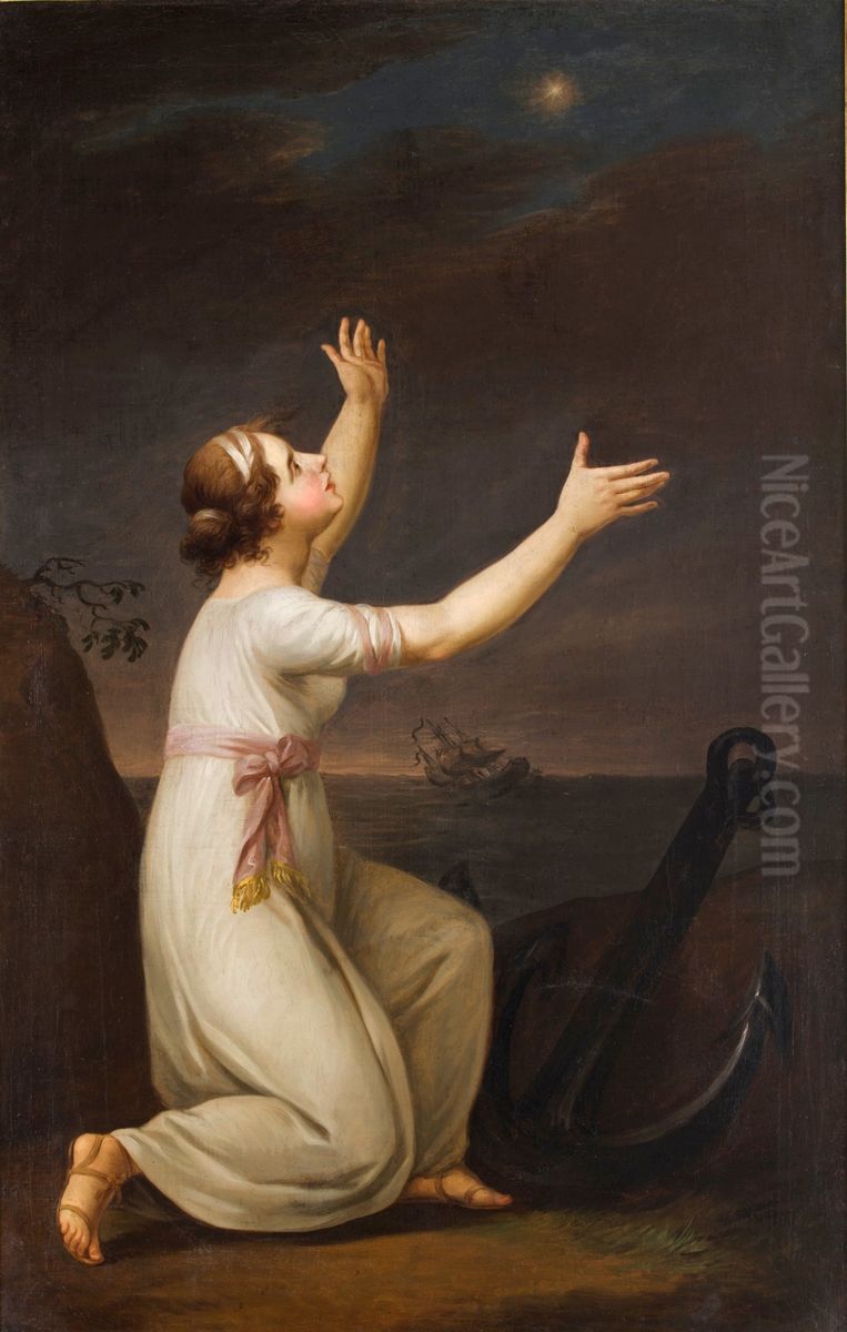 Alegoria nadziei (Nadzieja). Oil Painting by Kazimierz Wojniakowski