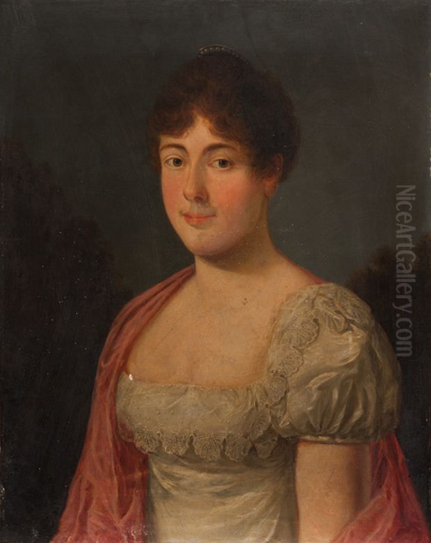 Bildnis Cecile von Sturler geb. von Mutach (1792-1868), Gattin des Friedrich Rudolf von Sturler. Oil Painting by unknown