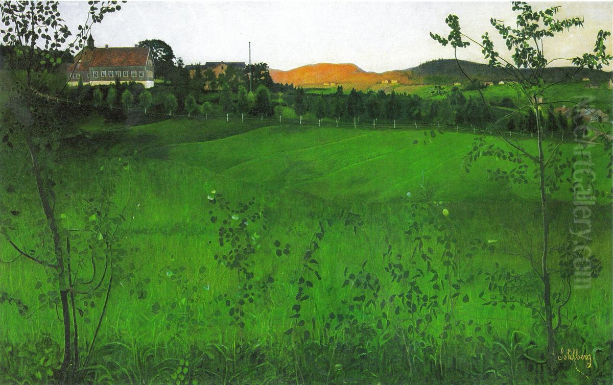 Modne jorder Oil Painting by Harald Oscar Sohlberg