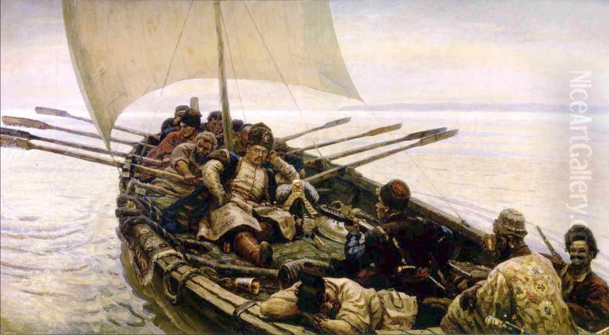 Sten'ka Razin Oil Painting by Vasily Surikov