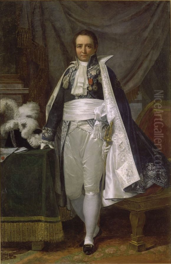 Jean-Pierre Bachasson, comte de Montalivet (1766-1823), ministre de l'Interieur Oil Painting by Jean-Baptiste Regnault