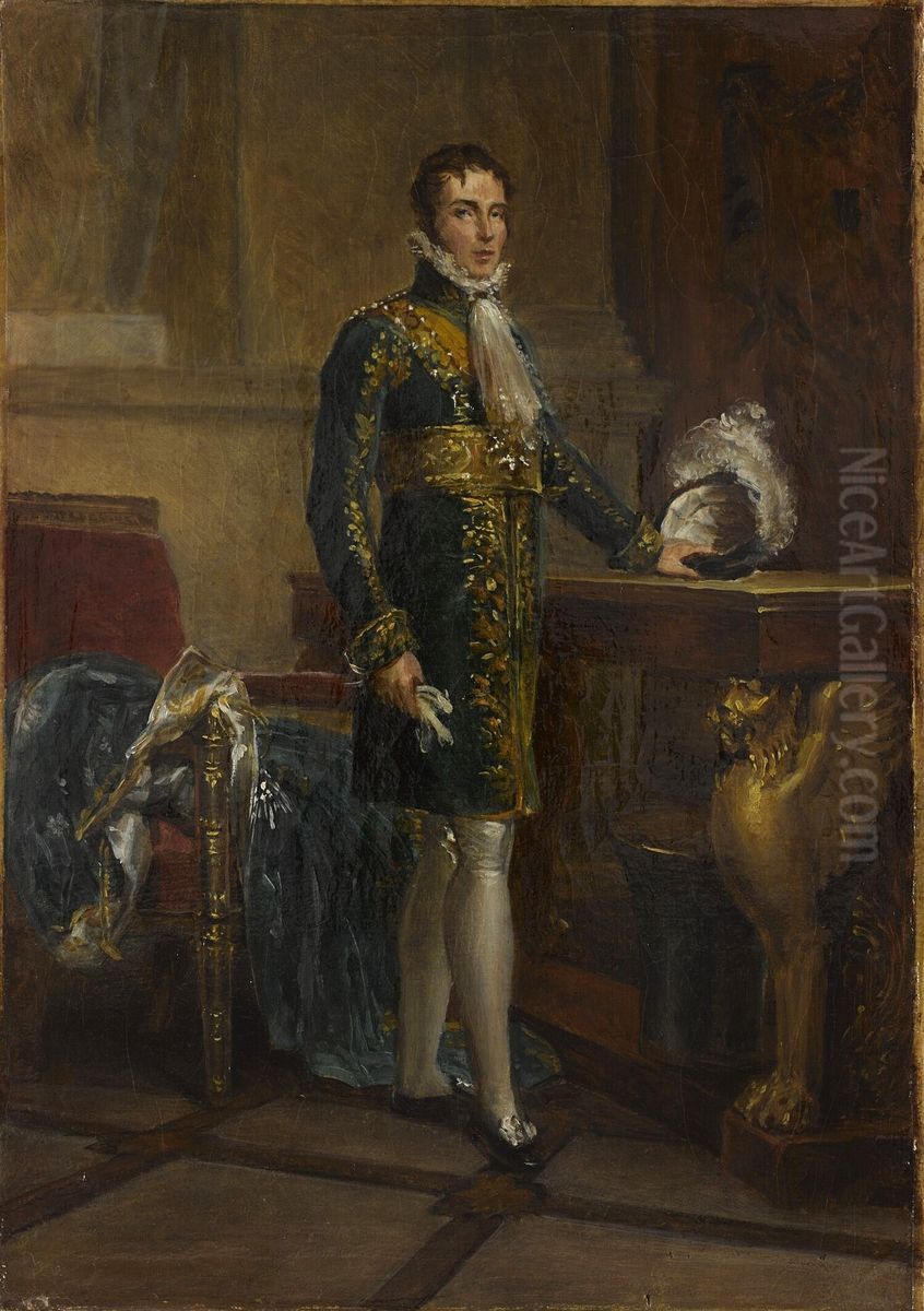 Eugene de Beauharnais (1781-1824), duc de Leuchtenberg, dit le prince Eugene, vice-roi d'Italie Oil Painting by Francois Gerard
