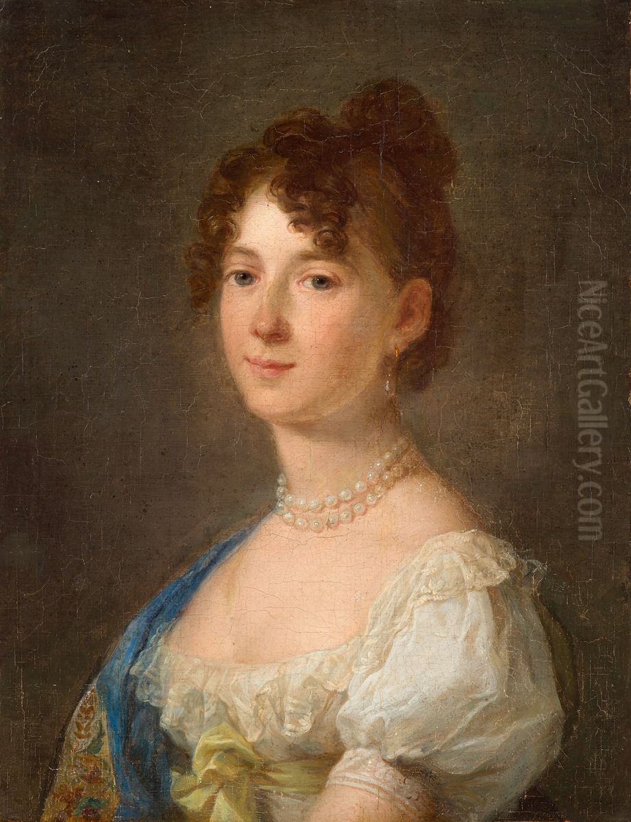 Wiktoria Niesiolowska nee Radziwill (?). Oil Painting by Marcello Bacciarelli