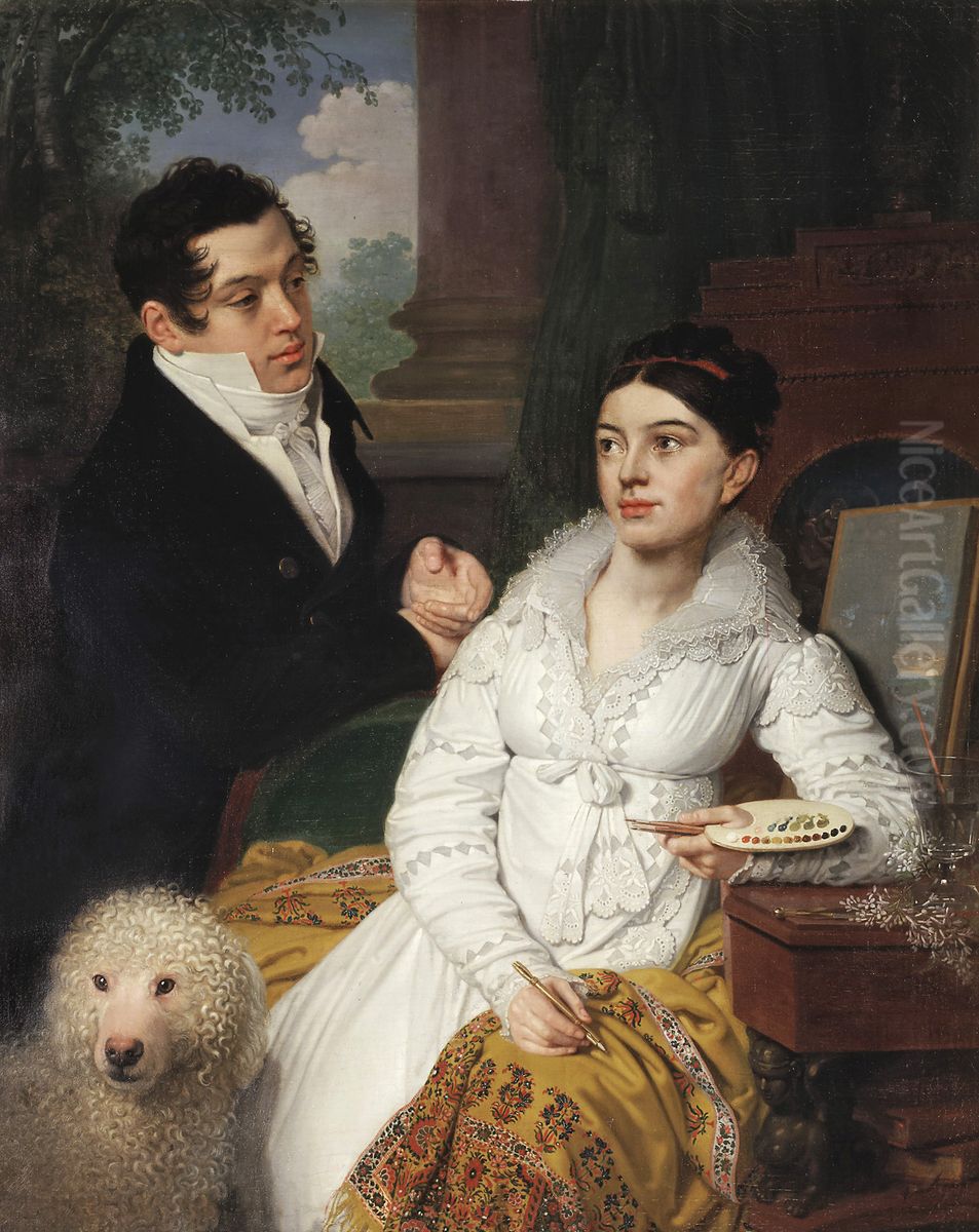 Portrait of A. G. and A. A. Lobanov-Rostovsky. Oil Painting by Vladimir Borovikovsky